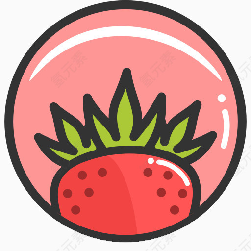 红草莓水晶图标