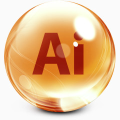 人工智能Adobe CS玻璃停靠图标