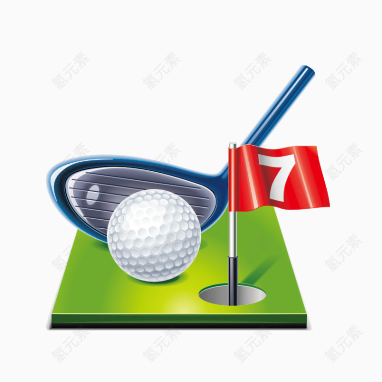 体育用品高尔夫球图标素材