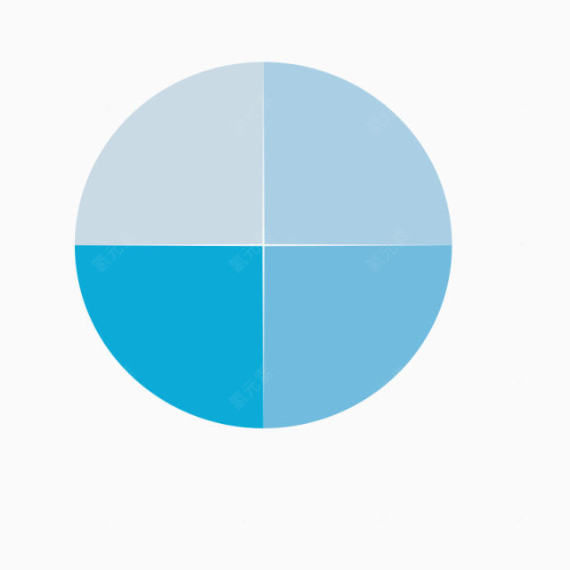 蓝色饼状图下载