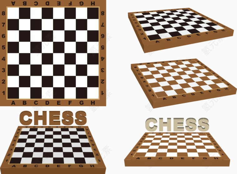 矢量国际象棋棋盘