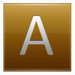 Letter A gold Icon