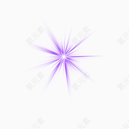 紫色发散性发光效果元素