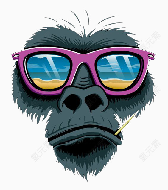 戴眼镜的猴子