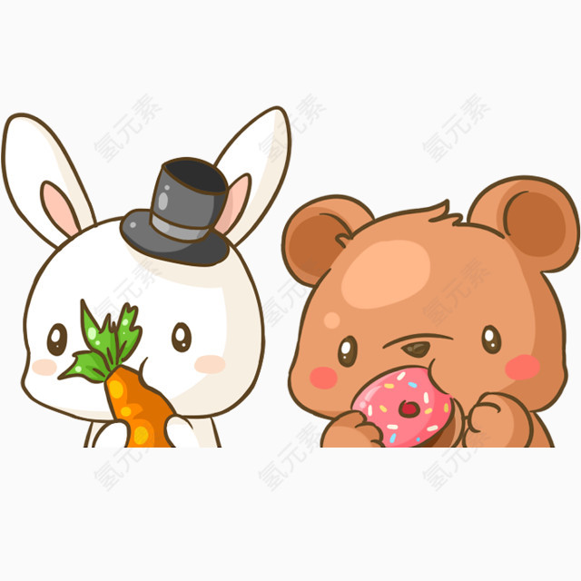 吃胡萝卜小兔子