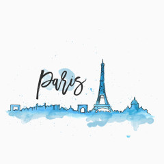 彩绘巴黎埃菲尔铁塔