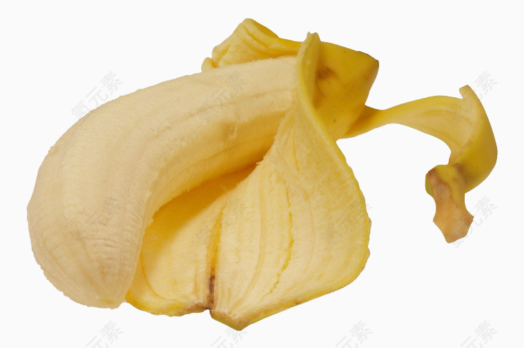 一个剥皮的香蕉