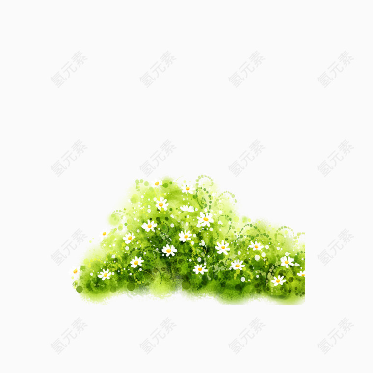 绿色花朵装饰