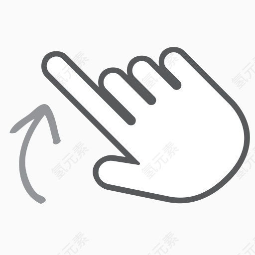 手指手势手互动滚动刷卡起来交互式手势包