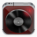 Music player dark wood Icon