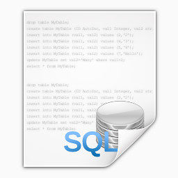 mimetype sql文本x图标
