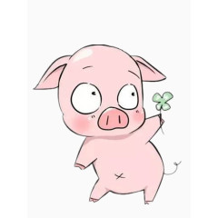 卡通的小胖猪
