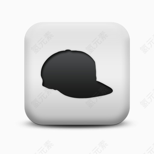 不光滑的白色的广场图标人的事情帽子帽PeopleThings-icons