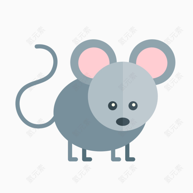 扁平化动物老鼠