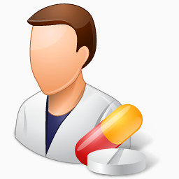 Medical Pharmacist Male Light Icon