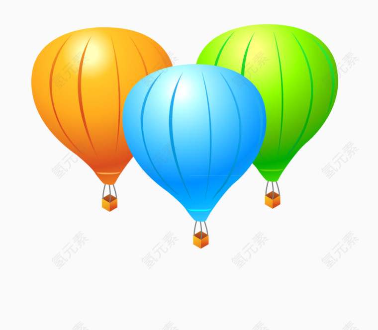 卡通漂浮可爱热气球