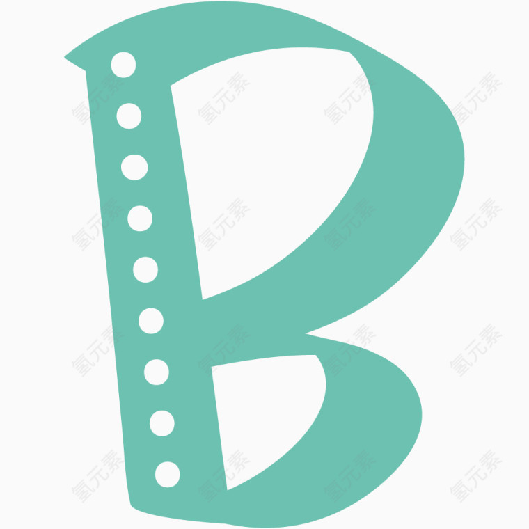 创意彩色字母B
