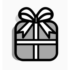 箱庆典圣诞节礼物包目前圣诞节单色图标