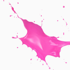 飞溅的粉色油漆