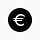 硬币欧元简单的黑色iphonemini图标