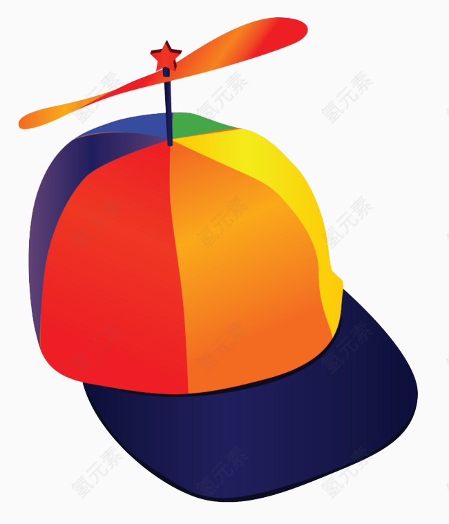 彩色条纹儿童飞行帽