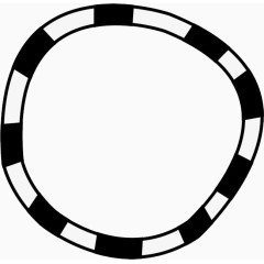 黑白圆形铁轨边框