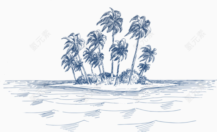 海上的椰子树