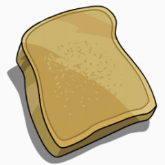 手绘的面包片
