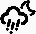 云冰雹月亮Dripicons-Weather-icons