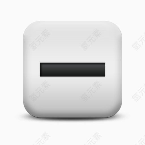不光滑的白色的广场图标符号形状最小化Symbols-Shapes-icons