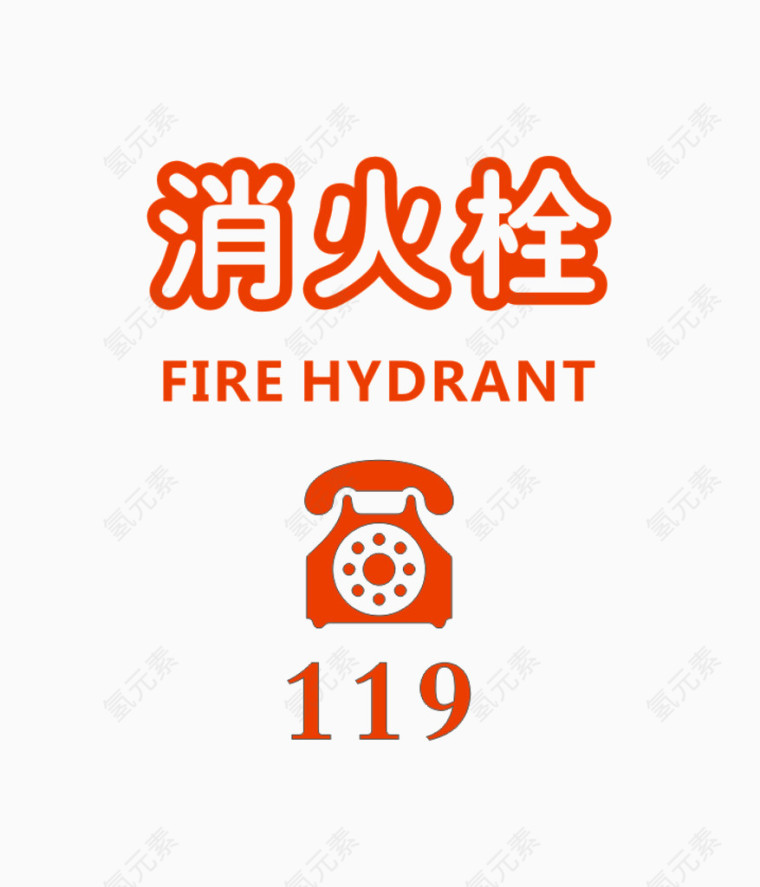 119消火栓贴纸