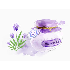 紫色薰衣草瓶子