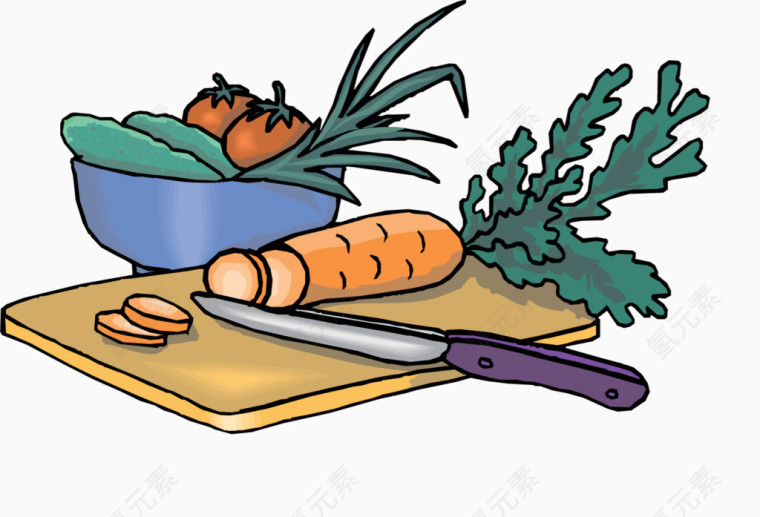 彩绘蔬菜食材