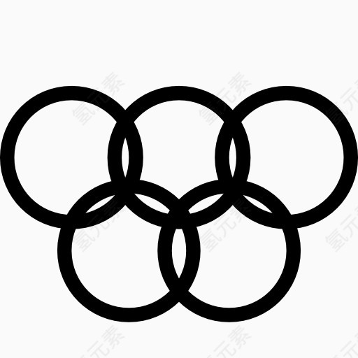 体育奥林匹克五环图标