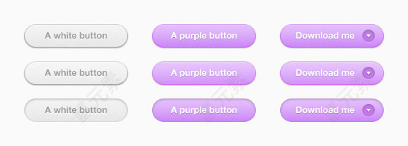 紫色系按钮合集设计PSD源文件