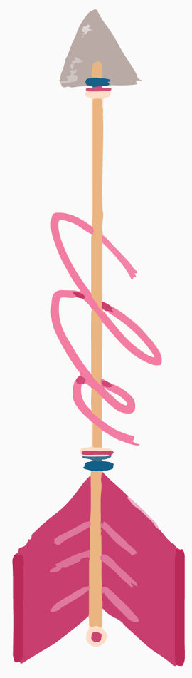 粉色的箭头