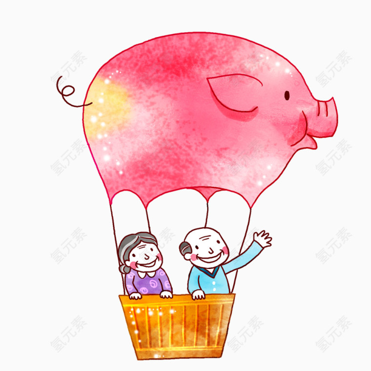 小猪热气球
