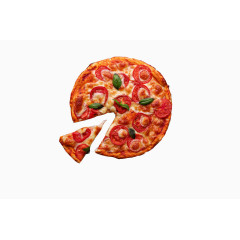 番茄披萨矢量