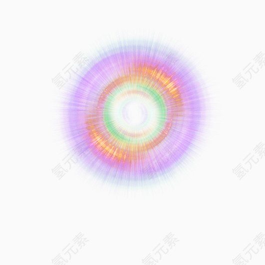 放射状光效多彩光效紫色光效圆圈光效