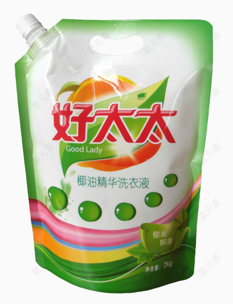 产品实物好太太洗衣液