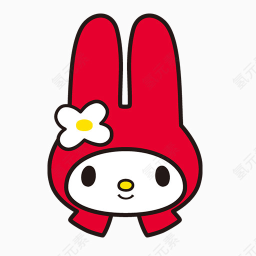 卡通精美红色小兔子