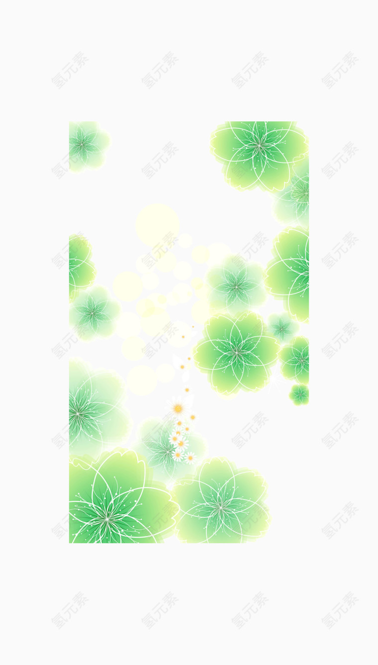 绿色花朵装饰品
