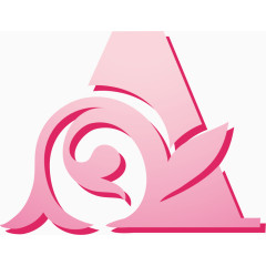 粉色创意字母A