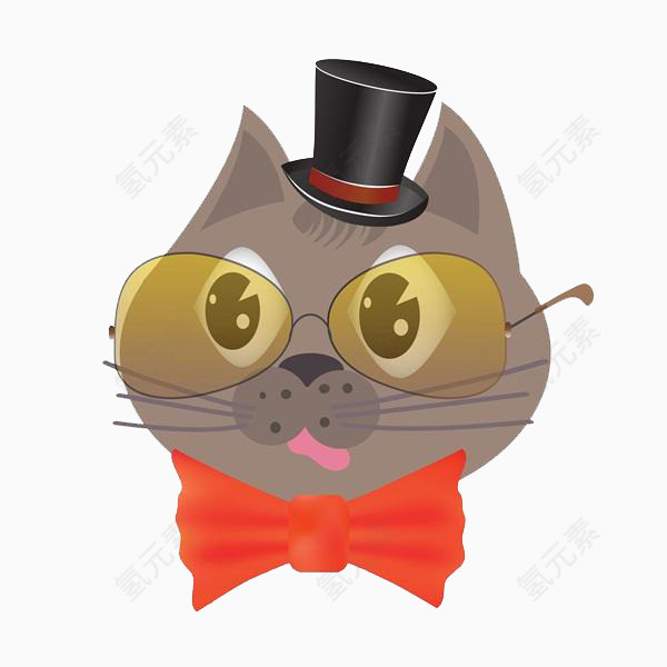 戴眼镜的绅士猫