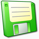 软盘磁盘绿色盘保存iCandy初中