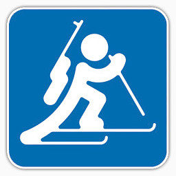 冬季两项越野滑雪射击比赛项目图标