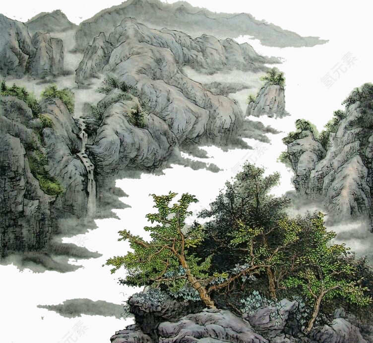 精致山水画