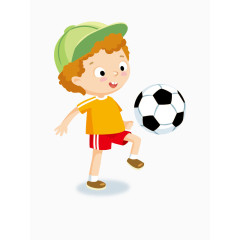 踢足球小男生