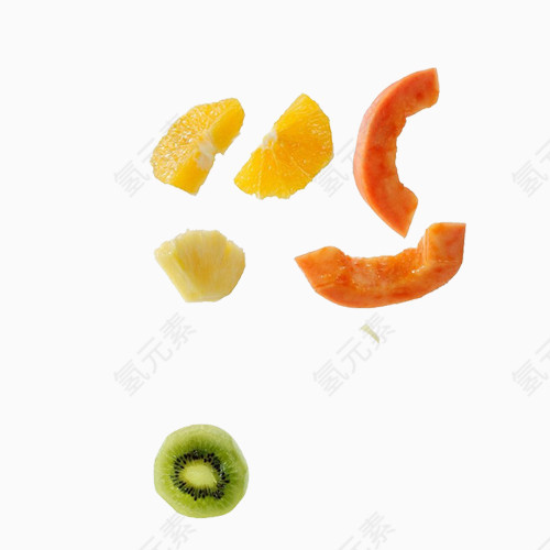 水果装饰橙子木瓜奇异果
