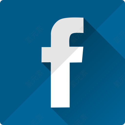 通信脸谱网FB标志媒体网络社会fletro长长的影子- Internet快捷方式